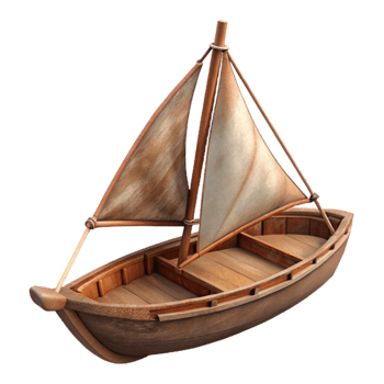magnificent minimalist Dynamic Sailboat in Windy Conditions Isolated genuine png