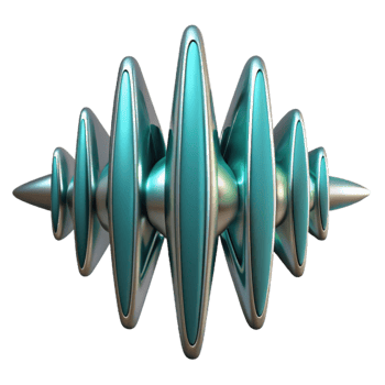 elegant modern Dynamic Soundwave Reflections Cutout Isolated png