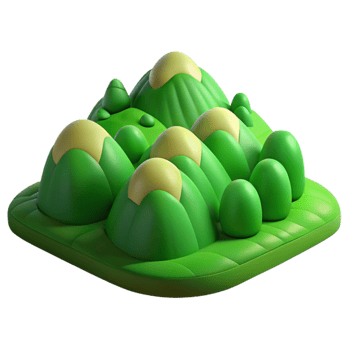 vibrant rustic Earthy Landscape Cutout with Vibrant Green Hues exclusive png