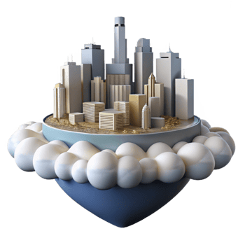 extraordinary contemporary Eco Friendly Sky City Cutout Green Architecture Transparent Background detailed png