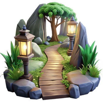 magnificent creative Enchanted Forest Path with Ethereal Light Transparent Background detailed png