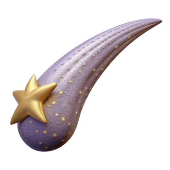 vibrant modern Endless Skies Comet Cutout with Long Tail exclusive png