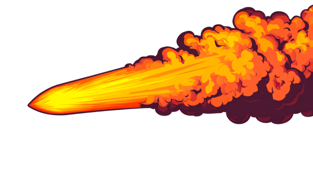Cartoon Flame Illustration for Graphic Design Use, cut out transparent png