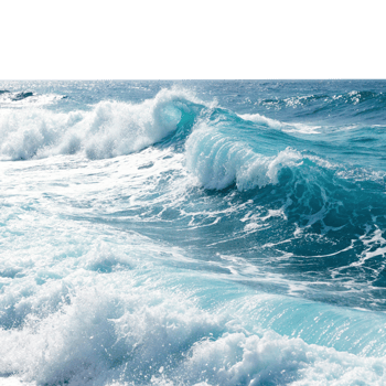 Ocean waves crashing on the shore png