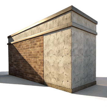 beautiful artistic Exterior Wall with Angled Shadows Isolated professional png