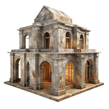 beautiful contemporary Faded Architectural Sketch Transparent Background Cutout png