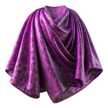 dramatic abstract Faded Velvet Fabric Texture with Purple Hues Isolated detailed png