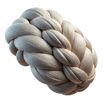 elegant artistic Fiber Art Braid Transparent Background Isolated exclusive png