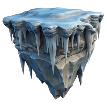 extraordinary modern Fjord Cliff Face with Icicles Cutout genuine png