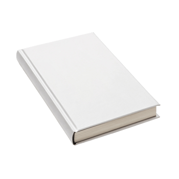 Blank white book mockup, isolated on white background. png