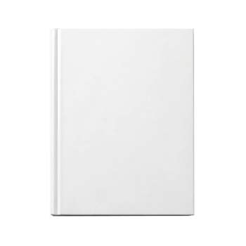 Blank white book cover mockup. png