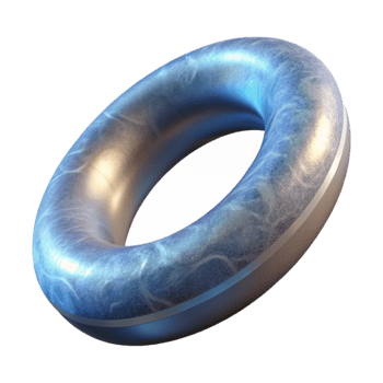 serene traditional Floating Metal Ring in Zero Gravity Transparent Background high resolution png
