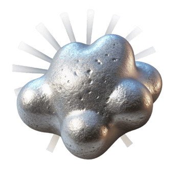 elegant contemporary Floating Silver Dust Cutout with Light Rays authentic png