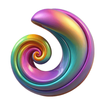 elegant traditional Flux Formation Colorful Swirls Isolated Element exclusive png