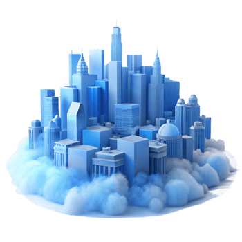 serene rustic Foggy Cityscape Transparent Background Dramatic Perspective authentic png