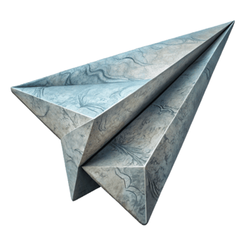 extraordinary rustic Folded Paper Airplane Depth Illusion Cutout genuine png