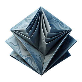 elegant minimalist Folded Paper Effect with Depth Illusion Transparent authentic png