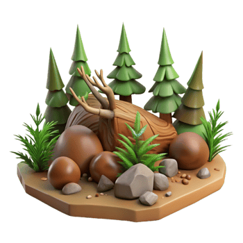 extraordinary vintage Forest Floor Debris Cutout with Detailed Texture detailed png