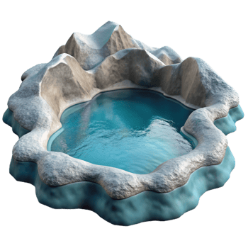 stunning minimalist Frosted Inlet Waterscape Isolated with Calm Reflection genuine png