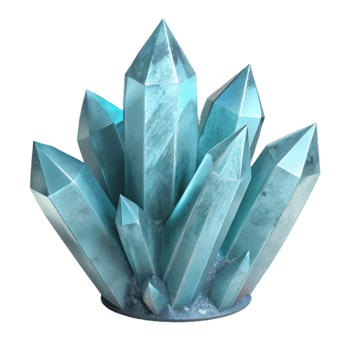 magnificent creative Frozen Crystal Formation Transparent Background Side View detailed png