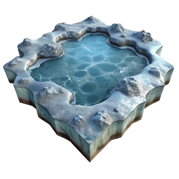 elegant classic Frozen Lake Ice Sheet Top View Cutout high quality png