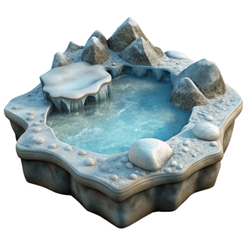 magnificent creative Frozen Lake Ice Sheet Top View Cutout authentic png