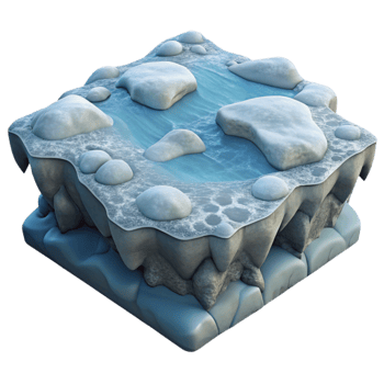 impressive traditional Frozen Lake Ice Sheet Top View Cutout premium png