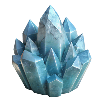 serene modern Frozen Tundra Crystal Isolated Element Realistic Look detailed png