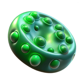 serene traditional Futuristic Bioluminescent Bacteria Cutout Isolated Green Hue genuine png