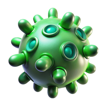 stunning rustic Futuristic Bioluminescent Bacteria Cutout Isolated Green Hue genuine png