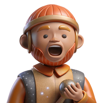 magnificent creative Galactic Ballad Singers Isolated with Warm Hues high quality png