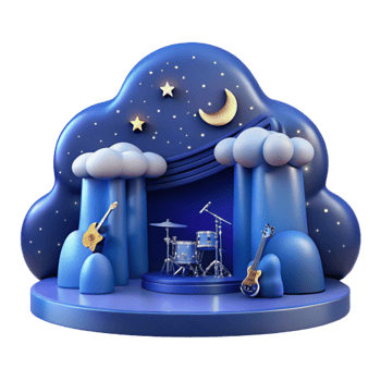 magnificent artistic Galactic Choir Isolated with Bright Stars png