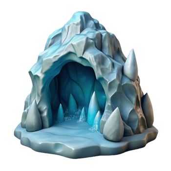 wonderful contemporary Gelid Grotto Ice Cave Archway Isolated exclusive png