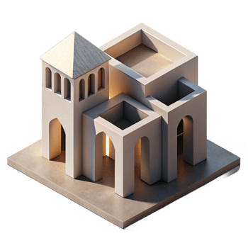 stunning traditional Geometric Building Shadows Transparent Background premium png
