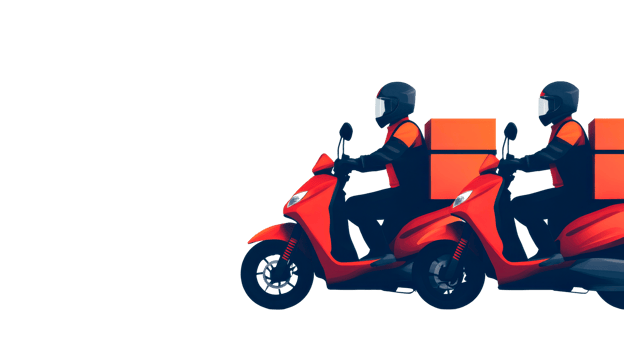 Courier delivery, scooter, rider, packages, motorcycle, helmet, transport, cut out transparent png