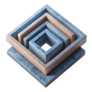 magnificent minimalist Geometric Grid with Depth Illusion Cutout genuine png