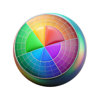impressive modern Geometric Life Form Isolated Iridescent Sheen genuine png