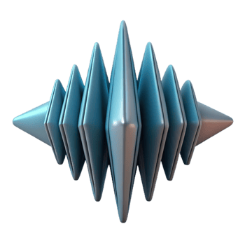 magnificent abstract Geometric Soundwave Shape Isolated with Sharp Lines authentic png