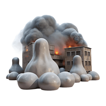 elegant abstract Ghostly Urban Fog Cutout Transparent Background original png