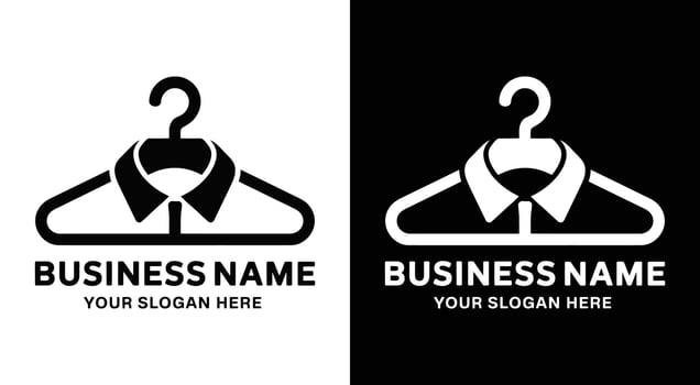 Hanger Shirt Logo Bold Black Fashion for Clothing vector