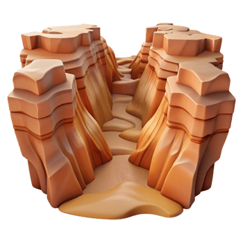 dramatic classic Glimmering Gorge Cutout Sparkling Canyon Isolated Element exclusive png
