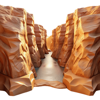 dramatic contemporary Glimmering Gorge Cutout Sparkling Canyon Isolated Element exclusive png