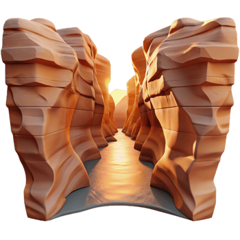 elegant minimalist Glimmering Gorge Cutout Sparkling Canyon Isolated Element genuine png