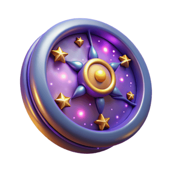 vibrant minimalist Glowing Celestial Cartwheel Isolated with Starry Trails exclusive png