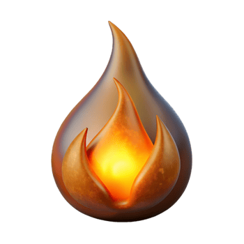 extraordinary artistic Glowing Ember Cutout Isolated Flame on Transparent Background authentic png