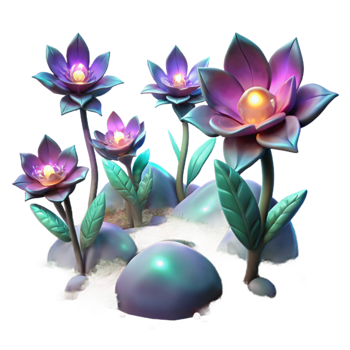 wonderful classic Glowing Flowers in Shadowy Woods Transparent Background png