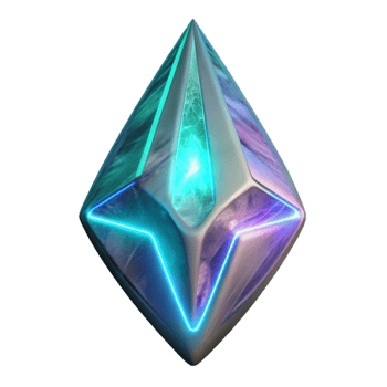 extraordinary contemporary Glowing Hologram of Ancient Arrowhead Isolated original png