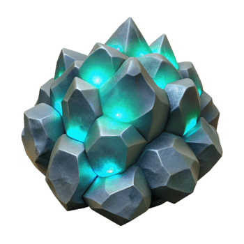 serene rustic Glowing Mineral Deposits Cutout Isolated on Transparent Background high quality png