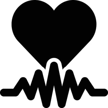 Cardiology, Heart, Science Glyph Solid Icon vector