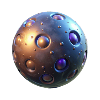 dramatic creative Glowing Orb with Micro Universe Isolated exclusive png